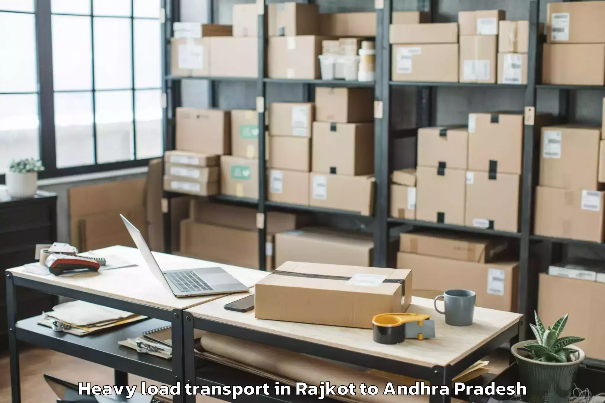 Leading Rajkot to Bikkavolu Heavy Load Transport Provider